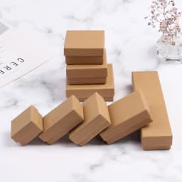 24pcs Bulk 9x9x3cm Jewelry Travel Organizer Gift Box with Black Velvet Sponge Earrings Ring Necklace Storage Cardboard Dust Case