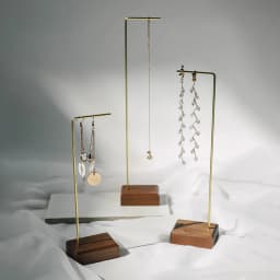 Wooden and metal necklace holders bracelet stand for jewelry chain holders earring organizer jewellery display case Hanging