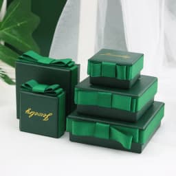 24pcs Jewelry Packaging Bowknot Boxes Surface With Word “Jewelry“ Paper Carton Gift Display Organizer Storage Necklace Display