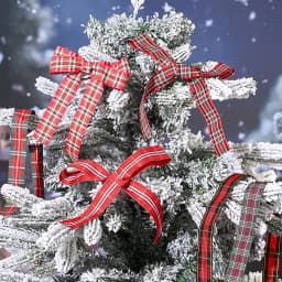 5Yards 2.5cm Plaid Ribbon Christmas Plaid Ribbon For Hair Bow Party Christmas Decoration Diy Gift Wrapping