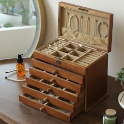 Solid Wood Jewelry Display Box Retro Storage Boxes Bracelet Necklace Earring Ring Jewelry Boxes Accessories Display Storage Box