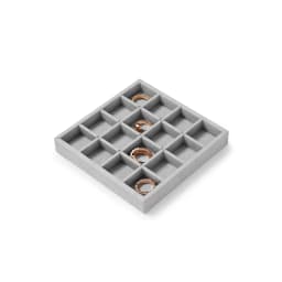 Oirlv Display Trays Grey Velvet Jewelry Display Tray for Ring Earrings Bangle Necklace Tray Organizer Jewelry Display Tray Grey