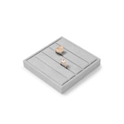 Oirlv Display Trays Grey Velvet Jewelry Display Tray for Ring Earrings Bangle Necklace Tray Organizer Jewelry Display Tray Grey