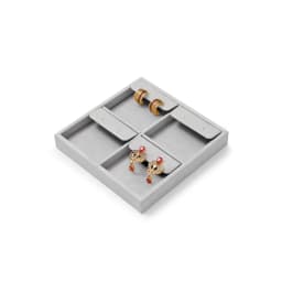 Oirlv Display Trays Grey Velvet Jewelry Display Tray for Ring Earrings Bangle Necklace Tray Organizer Jewelry Display Tray Grey