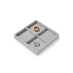 Oirlv Display Trays Grey Velvet Jewelry Display Tray for Ring Earrings Bangle Necklace Tray Organizer Jewelry Display Tray Grey