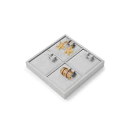 Oirlv Display Trays Grey Velvet Jewelry Display Tray for Ring Earrings Bangle Necklace Tray Organizer Jewelry Display Tray Grey