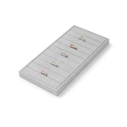 Oirlv Display Trays Grey Velvet Jewelry Display Tray for Ring Earrings Bangle Necklace Tray Organizer Jewelry Display Tray Grey