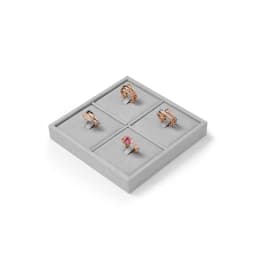 Oirlv Display Trays Grey Velvet Jewelry Display Tray for Ring Earrings Bangle Necklace Tray Organizer Jewelry Display Tray Grey