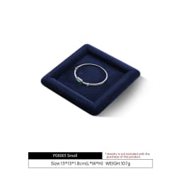 Yinbeini Velvet Jewelry Flat Tray Ring Pendant Bracelet Necklace Display Tray Jewelry Storage Organizer Plate P082