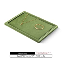 Yinbeini Velvet Jewelry Flat Tray Ring Pendant Bracelet Necklace Display Tray Jewelry Storage Organizer Plate P082