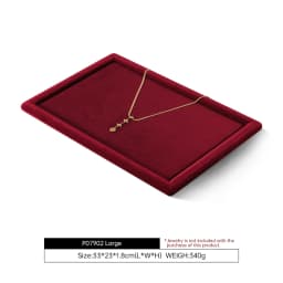 Yinbeini Velvet Jewelry Flat Tray Ring Pendant Bracelet Necklace Display Tray Jewelry Storage Organizer Plate P082