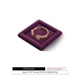 Yinbeini Velvet Jewelry Flat Tray Ring Pendant Bracelet Necklace Display Tray Jewelry Storage Organizer Plate P082