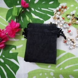 100 Pcs/lot Black Drawstring Organza Bags Jewelry Bags Gift Package Bags Christmas Wedding Packaging Gift Bags&small Pouches