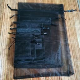 100 Pcs/lot Black Drawstring Organza Bags Jewelry Bags Gift Package Bags Christmas Wedding Packaging Gift Bags&small Pouches