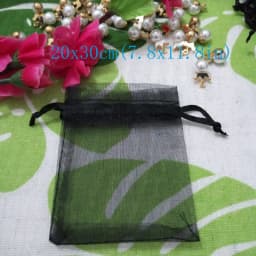 100 Pcs/lot Black Drawstring Organza Bags Jewelry Bags Gift Package Bags Christmas Wedding Packaging Gift Bags&small Pouches