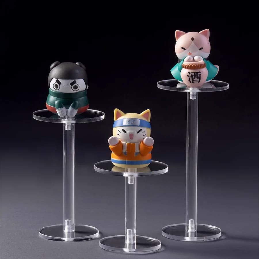 Acrylic Transparent Jewelry Perfume Cosmetics Display Stand Frame Round Diamond Ring Holder Bracket Small Doll Model Organizer