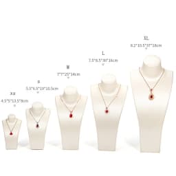 PU Leather Jewelry Display Stand,Luxury Portrait Neck Bust Model for Necklace Pendant Rack, Photo Props & Shop Display Organizer