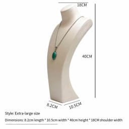 PU Leather Jewelry Display Stand,Luxury Portrait Neck Bust Model for Necklace Pendant Rack, Photo Props & Shop Display Organizer