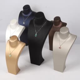PU Leather Jewelry Display Stand,Luxury Portrait Neck Bust Model for Necklace Pendant Rack, Photo Props & Shop Display Organizer