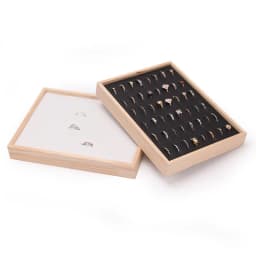 Simple Solid Wood Small 48-Digit Ring Plate, Shank, Pair Ring, Stud Earring, Storage Display Tray, 48-Digit Plate