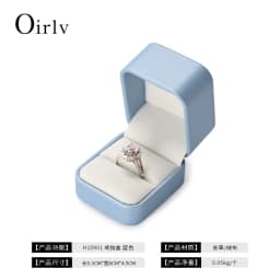 Oirlv Premium Blue Jewelry Box With Velvet Lining Packaging for Necklaces/rings/earrings, Organized for Families and Jewellers