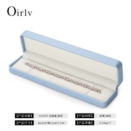 Oirlv Premium Blue Jewelry Box With Velvet Lining Packaging for Necklaces/rings/earrings, Organized for Families and Jewellers