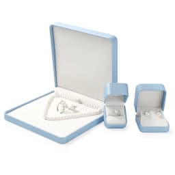 Oirlv Premium Blue Jewelry Box With Velvet Lining Packaging for Necklaces/rings/earrings, Organized for Families and Jewellers