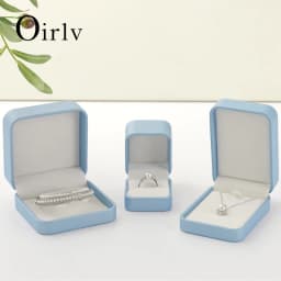 Oirlv Premium Blue Jewelry Box With Velvet Lining Packaging for Necklaces/rings/earrings, Organized for Families and Jewellers