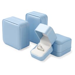 Oirlv Premium Blue Jewelry Box With Velvet Lining Packaging for Necklaces/rings/earrings, Organized for Families and Jewellers
