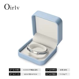 Oirlv Premium Blue Jewelry Box With Velvet Lining Packaging for Necklaces/rings/earrings, Organized for Families and Jewellers