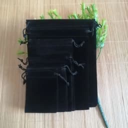 20Pcs/Lot Black Drawstrings Velvet Bags Gift Bags Jewellery Pouches Wedding Christmas Gift Bags Jewelry Packaging Bags