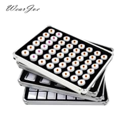 Loose Diamond Gemstone Display Case White Foam Round Gems Holder Jar Insert Gem Stone Pendant Beads Storage Liner Organizer Tray
