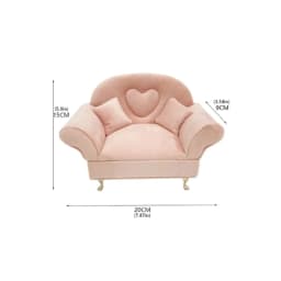 X5QD Rose Flannel Jewelry Organizers Sofa Soft Fabric Jewelry Case Accessories