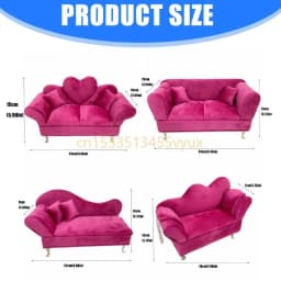 X5QD Rose Flannel Jewelry Organizers Sofa Soft Fabric Jewelry Case Accessories