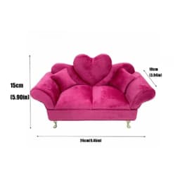 X5QD Rose Flannel Jewelry Organizers Sofa Soft Fabric Jewelry Case Accessories
