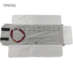 Portable Black Velvet Travel Jewelry Carrying Case Roll Bag Pendant Necklace Bracelet Earrings Ring Storage Bag Organizer Pouch