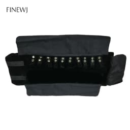 Portable Black Velvet Travel Jewelry Carrying Case Roll Bag Pendant Necklace Bracelet Earrings Ring Storage Bag Organizer Pouch