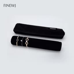 Portable Black Velvet Travel Jewelry Carrying Case Roll Bag Pendant Necklace Bracelet Earrings Ring Storage Bag Organizer Pouch