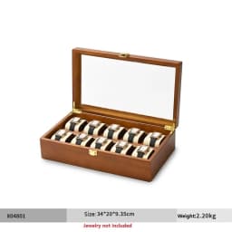 Oirlv 10 Grids Watch Box Wooden Jewelry Box Watches Organizer Men Women Mechanical Watches Storage Case Wristwatch Display Box