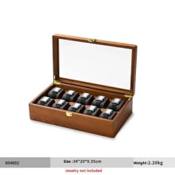 Oirlv 10 Grids Watch Box Wooden Jewelry Box Watches Organizer Men Women Mechanical Watches Storage Case Wristwatch Display Box