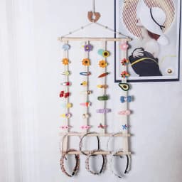 Wall Hair Clip Display Rack Hairpin Storage Girl Hair Accessories Headband Headdress Hairpin Wall Hanging Bathroom