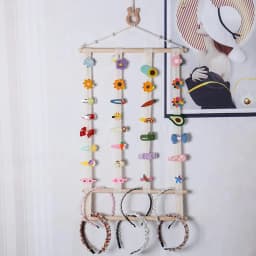 Wall Hair Clip Display Rack Hairpin Storage Girl Hair Accessories Headband Headdress Hairpin Wall Hanging Bathroom