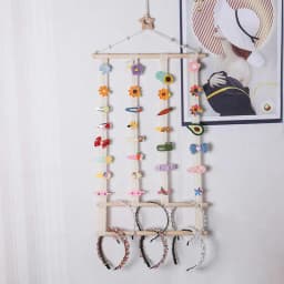Wall Hair Clip Display Rack Hairpin Storage Girl Hair Accessories Headband Headdress Hairpin Wall Hanging Bathroom