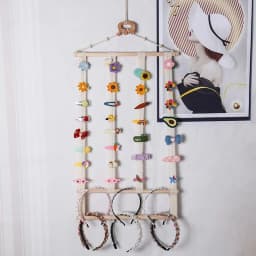 Wall Hair Clip Display Rack Hairpin Storage Girl Hair Accessories Headband Headdress Hairpin Wall Hanging Bathroom