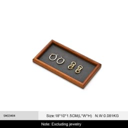 Oirlv Wooden Jewelry Display Tray Jewelry Organizer Storage Tray Necklace Bracelet Earrings Ring Holder Tray Jewelry Shop Showca
