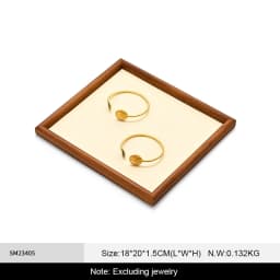 Oirlv Wooden Jewelry Display Tray Jewelry Organizer Storage Tray Necklace Bracelet Earrings Ring Holder Tray Jewelry Shop Showca