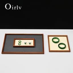 Oirlv New Wooden Jewelry Tray For Ring Earrings Bracelet Bangle Necklace Rectangle Jewelry Display Stand Jewelry Tray Hot Sales