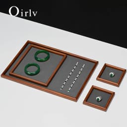 Oirlv New Wooden Jewelry Tray For Ring Earrings Bracelet Bangle Necklace Rectangle Jewelry Display Stand Jewelry Tray Hot Sales