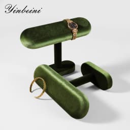Yinbeini Velvet Watch Display Stand Jewelry Storage Rack for Watch Bracelets and Bangles Jewelry Display Holder TB002