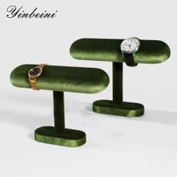Yinbeini Velvet Watch Display Stand Jewelry Storage Rack for Watch Bracelets and Bangles Jewelry Display Holder TB002